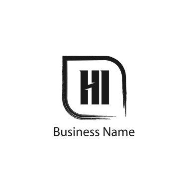 İlk Harf HI Logo Şablon Tasarımı