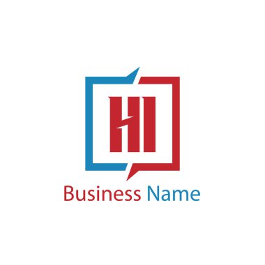 İlk Harf HI Logo Şablon Tasarımı