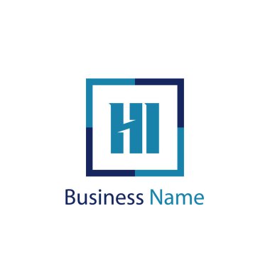 İlk Harf HI Logo Şablon Tasarımı