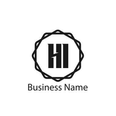 İlk Harf HI Logo Şablon Tasarımı