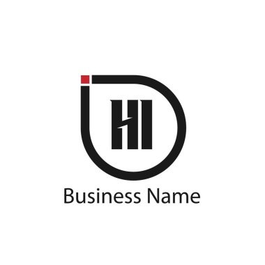 İlk Harf HI Logo Şablon Tasarımı
