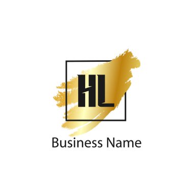 İlk harf Hl Logo tasarım şablonu