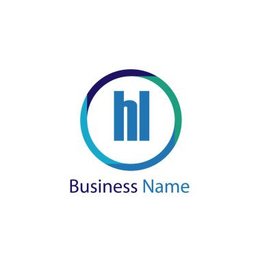 İlk harf Hl Logo tasarım şablonu