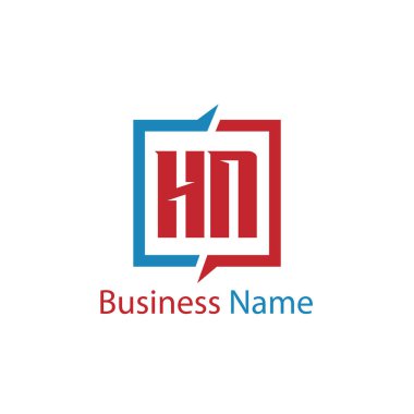 İlk harf Hn Logo tasarım şablonu