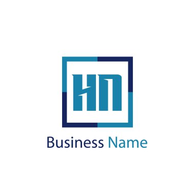 İlk harf Hn Logo tasarım şablonu