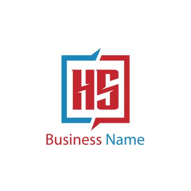İlk Harf HS Logo Şablonu Tasarımı