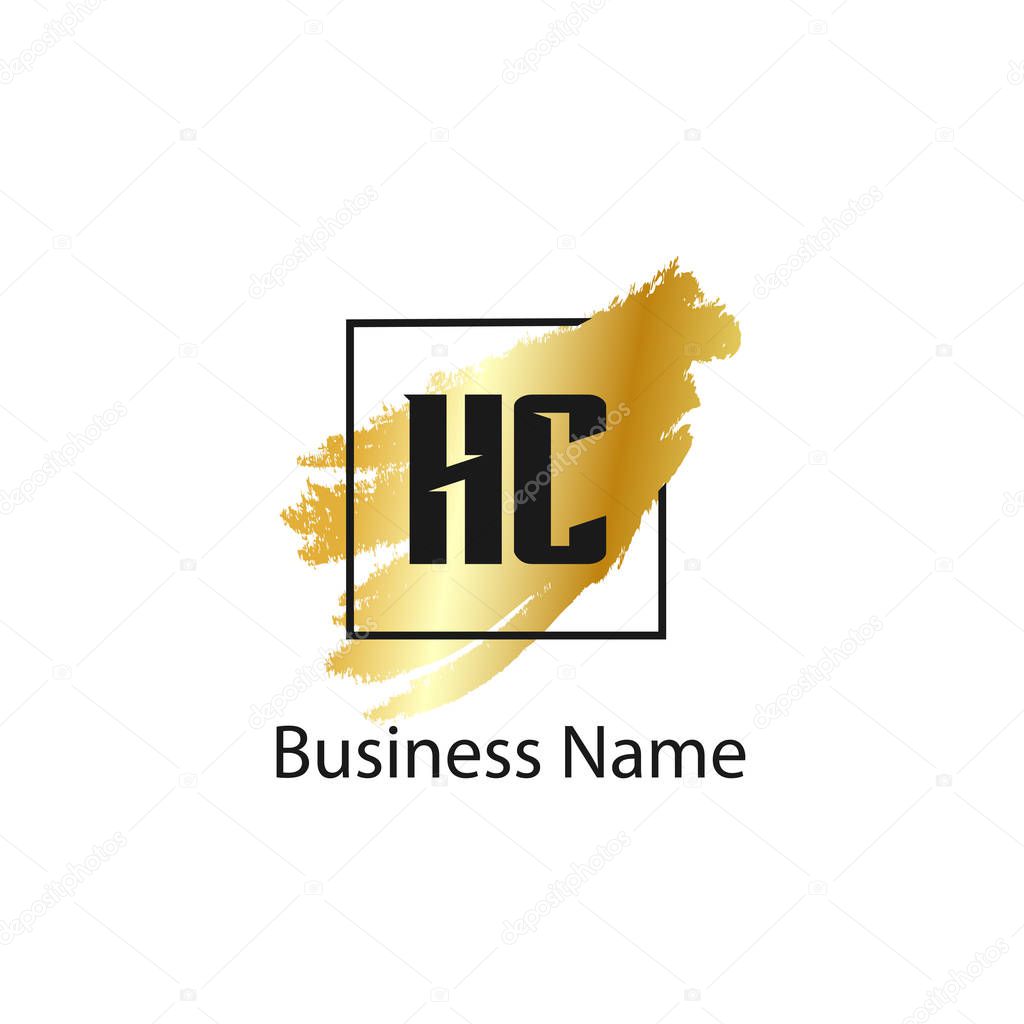 Initial Letter HC Logo Template Design