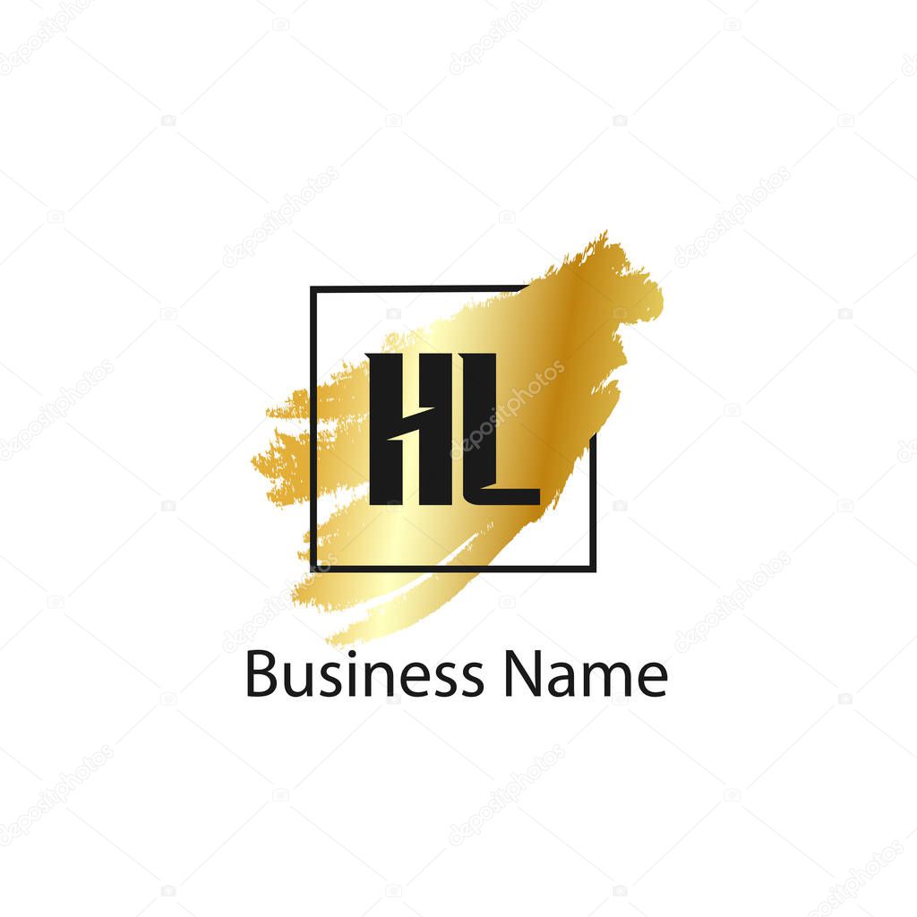 Initial Letter HL Logo Template Design