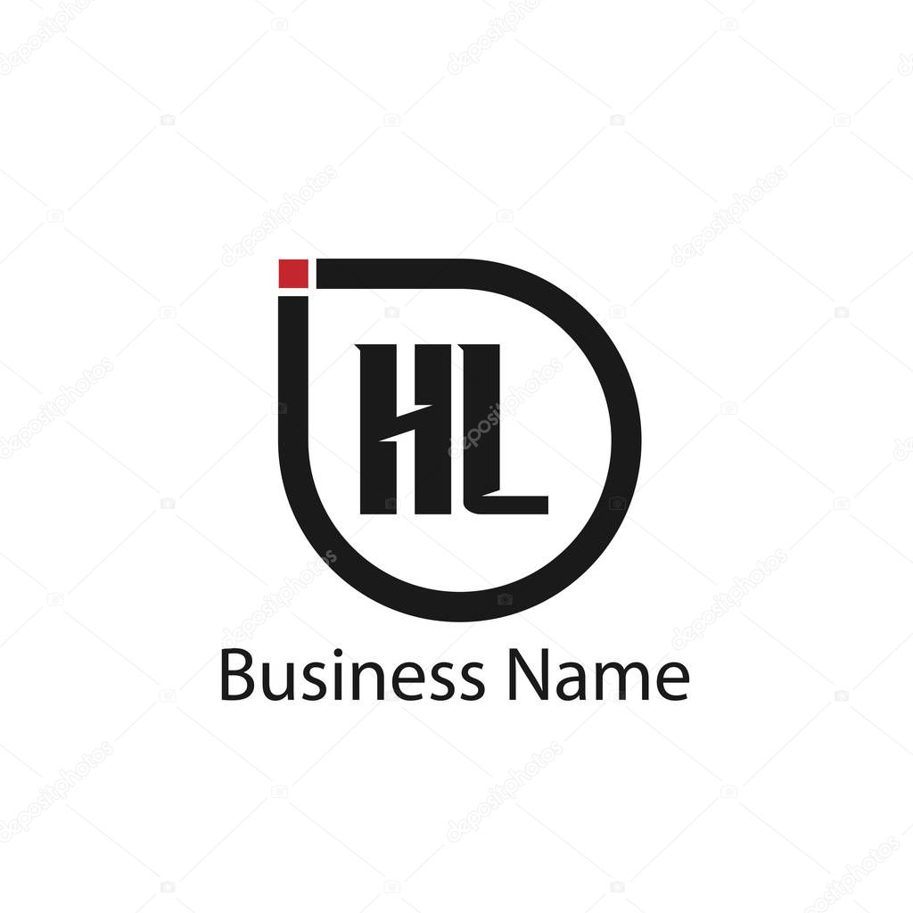 Initial Letter HL Logo Template Design