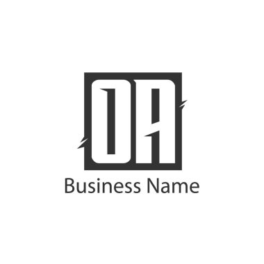 İlk Harf OA Logo Şablonu Tasarımı