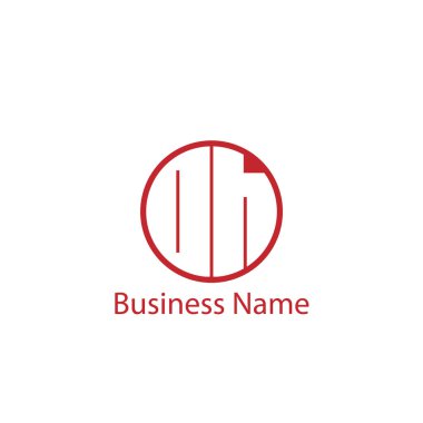 İlk harf Oh Logo tasarım şablonu