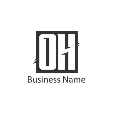 İlk harf Oh Logo tasarım şablonu