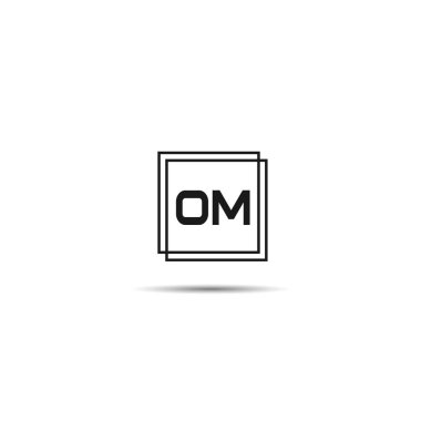 İlk Harf OM Logo Şablonu Tasarımı