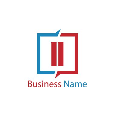 İlk harf II Logo tasarım şablonu