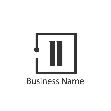 İlk harf II Logo tasarım şablonu