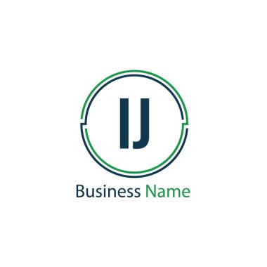 İlk harf LJ i Logo tasarım şablonu