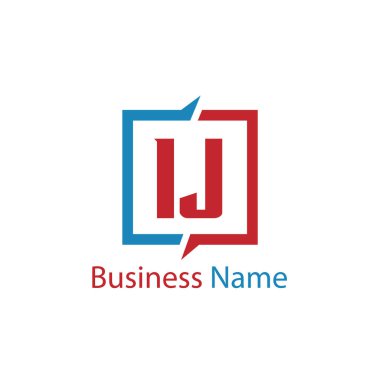 İlk harf LJ i Logo tasarım şablonu