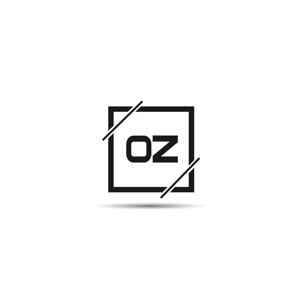 最初的字母奥兹徽标模板设计 — 图库矢量图片