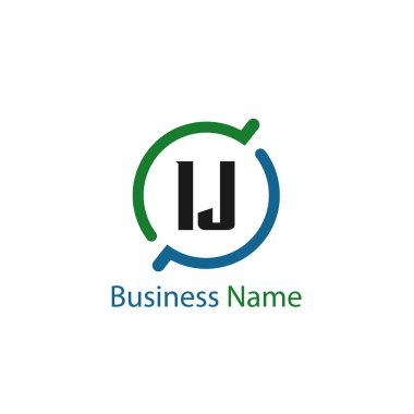 İlk harf LJ i Logo tasarım şablonu