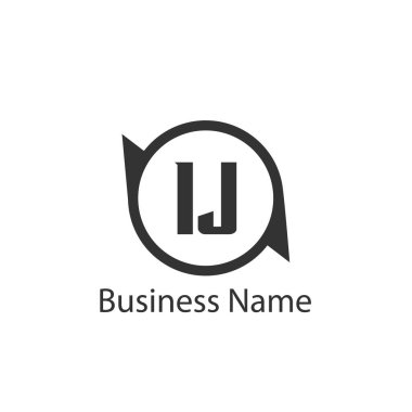 İlk harf LJ i Logo tasarım şablonu