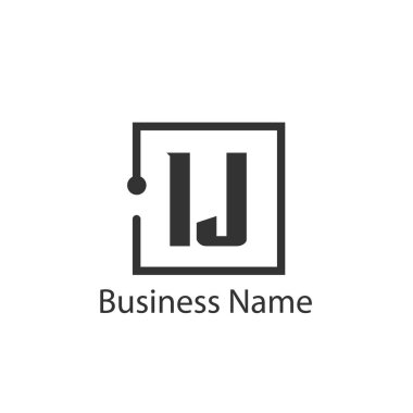 İlk harf LJ i Logo tasarım şablonu