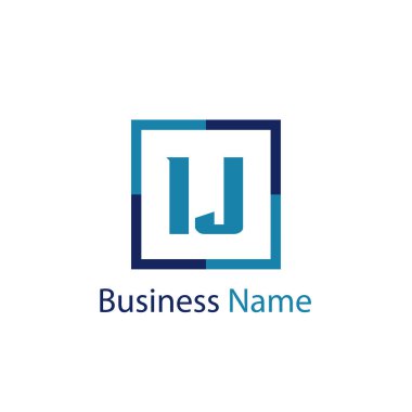 İlk harf LJ i Logo tasarım şablonu