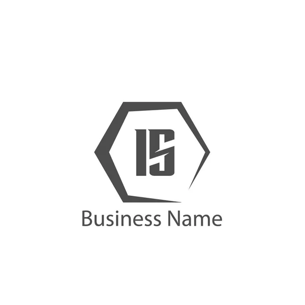 Carta Inicial Design Modelo Logotipo — Vetor de Stock