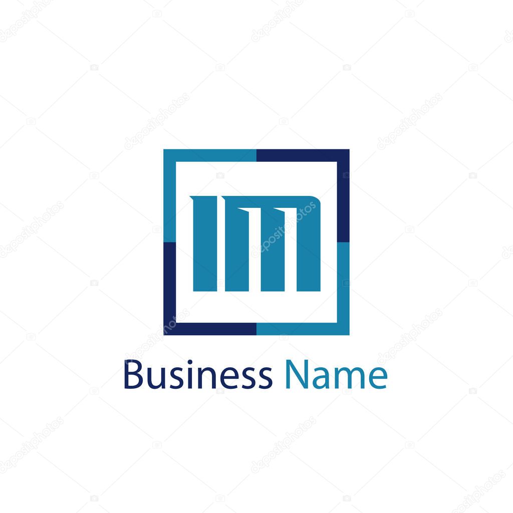 Initial Letter IM Logo Template Design