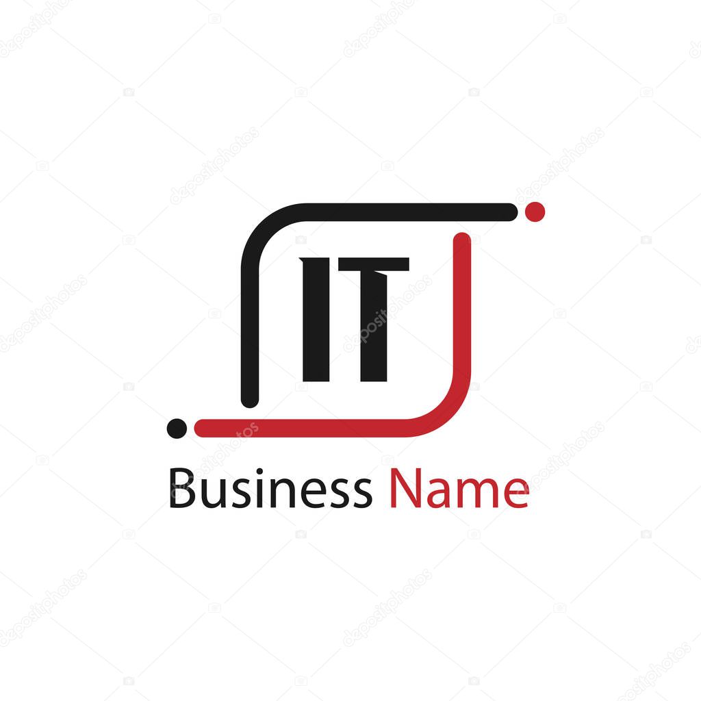 Initial Letter IT Logo Template Design