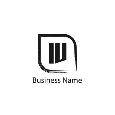 İlk harf IV Logo tasarım şablonu
