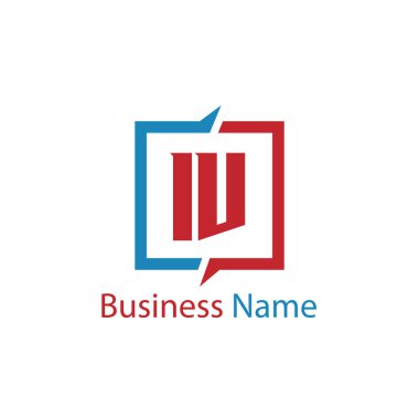 İlk harf IV Logo tasarım şablonu