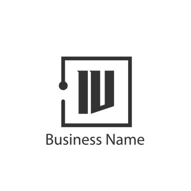 İlk harf IV Logo tasarım şablonu