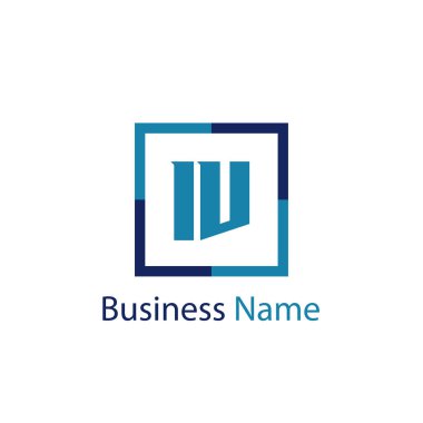 İlk harf IV Logo tasarım şablonu