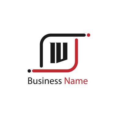 İlk harf IV Logo tasarım şablonu