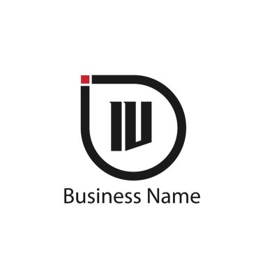 İlk harf IV Logo tasarım şablonu