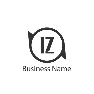 İlk Harf IZ Logo Şablon Tasarımı