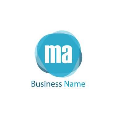 İlk harf Ma Logo tasarım şablonu