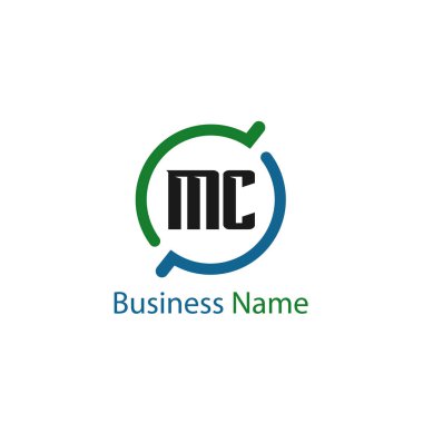 Initial Letter MC Logo Template Design clipart