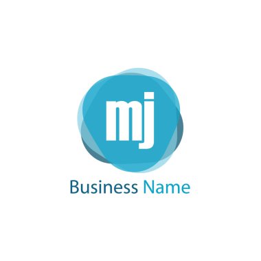 İlk harf Mj Logo tasarım şablonu