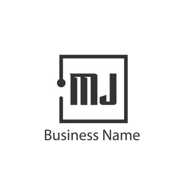 İlk harf Mj Logo tasarım şablonu