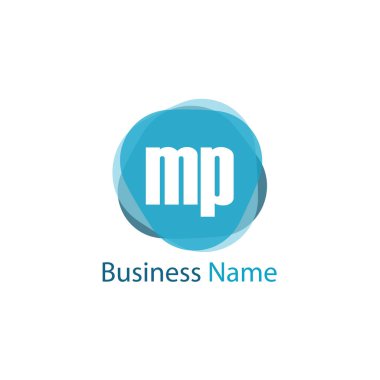 Initial Letter MP Logo Template Design clipart