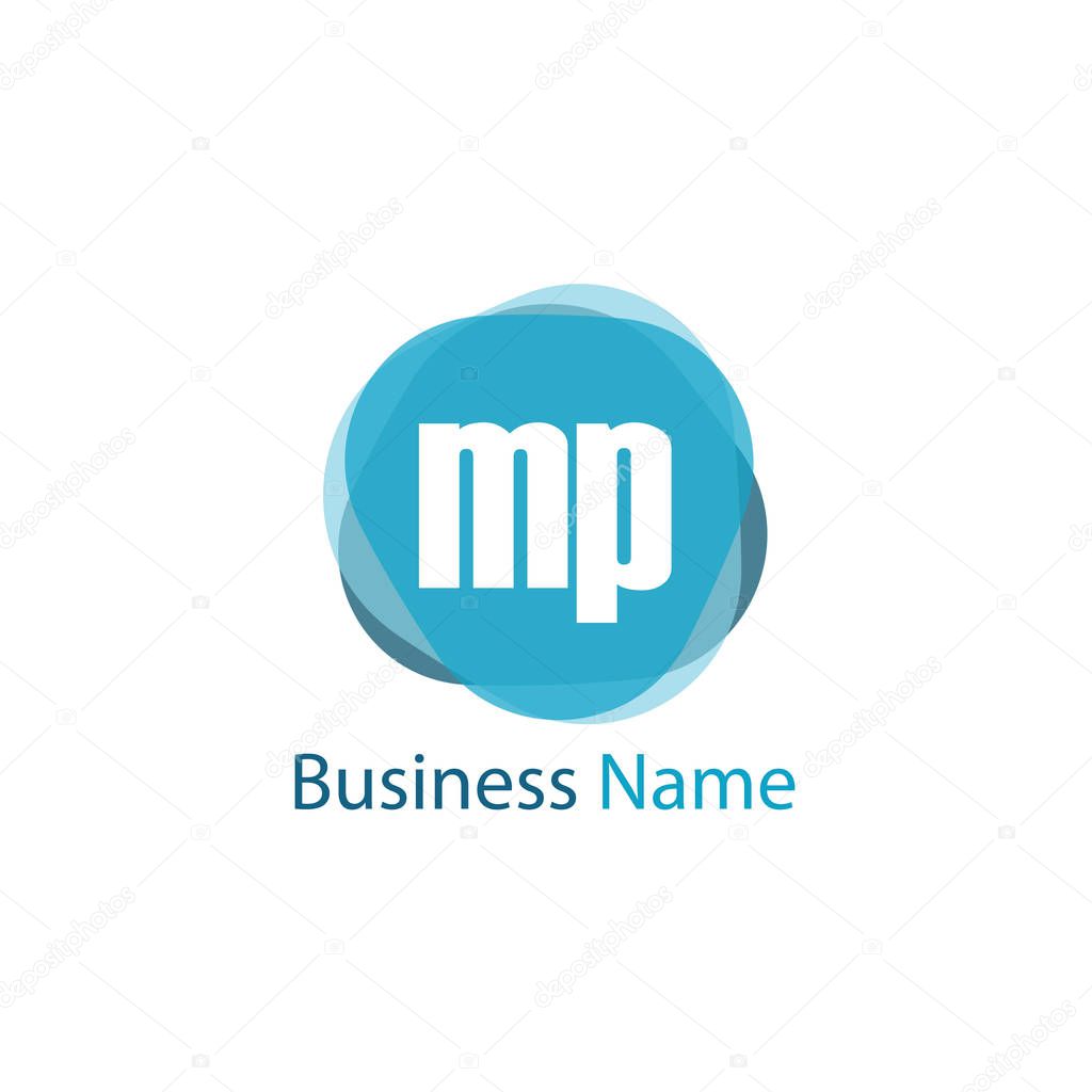 Initial Letter MP Logo Template Design