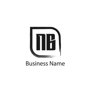 İlk mektup Nb Logo tasarım şablonu