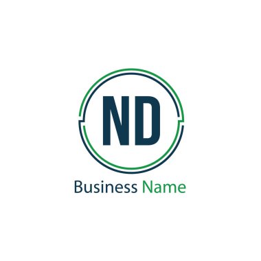 İlk harf Nd Logo tasarım şablonu