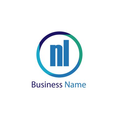 İlk harf Nl Logo tasarım şablonu