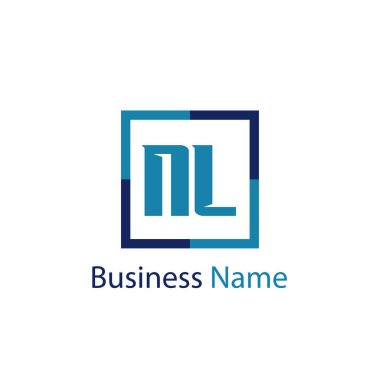 İlk harf Nl Logo tasarım şablonu