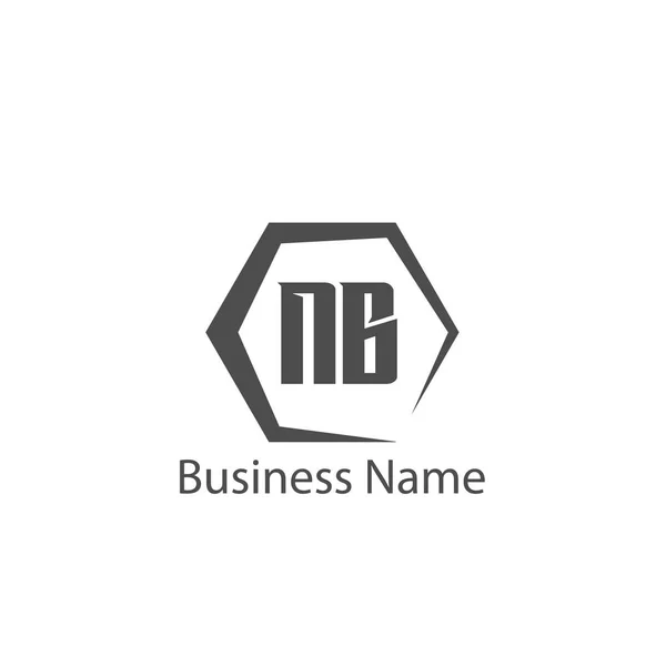 Lettre Initiale Modèle Logo Nouveau Brunswick — Image vectorielle