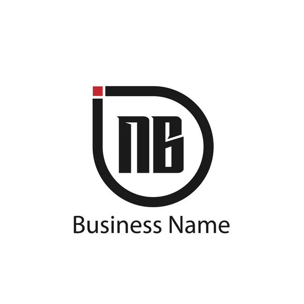 Lettre Initiale Modèle Logo Nouveau Brunswick — Image vectorielle