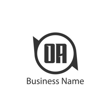 İlk Harf OA Logo Şablonu Tasarımı