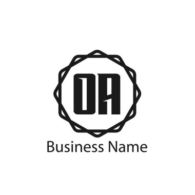 İlk Harf OA Logo Şablonu Tasarımı